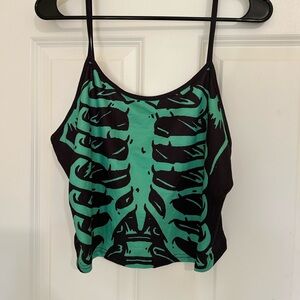 Skeleton crop top